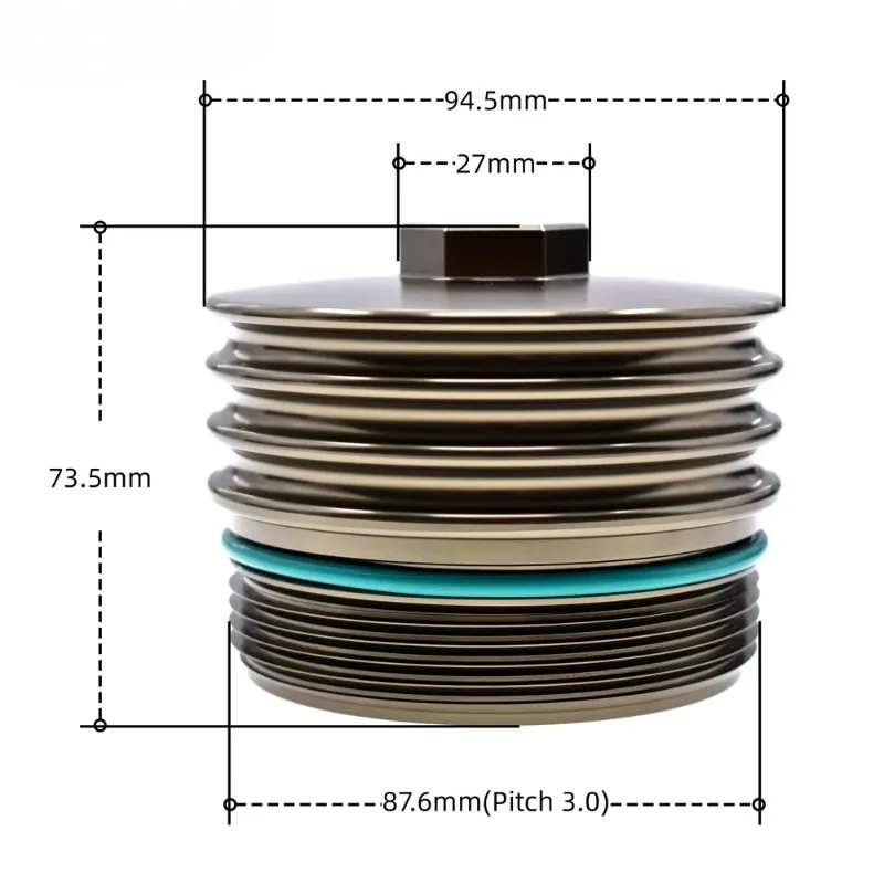 Suitable for N20N46N52 N55 B48 B58 oil filter cartridge housing forged aluminum alloy filter cover