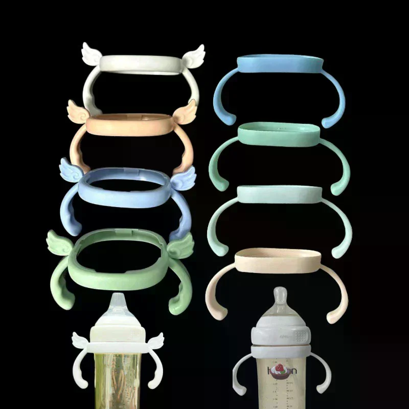 /GJ/Baby Feeding Bottle Accessories BPA Free Classic Newborn Bottle Grip Handle Silicone Handles For Hegen Bottle Size 2PCS