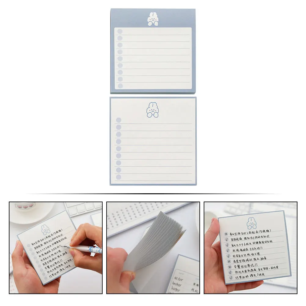 

2pcs Notepads Memo Notes Notepads For Office Message Study Office Message Note Schedule Books Students Planning Handbook