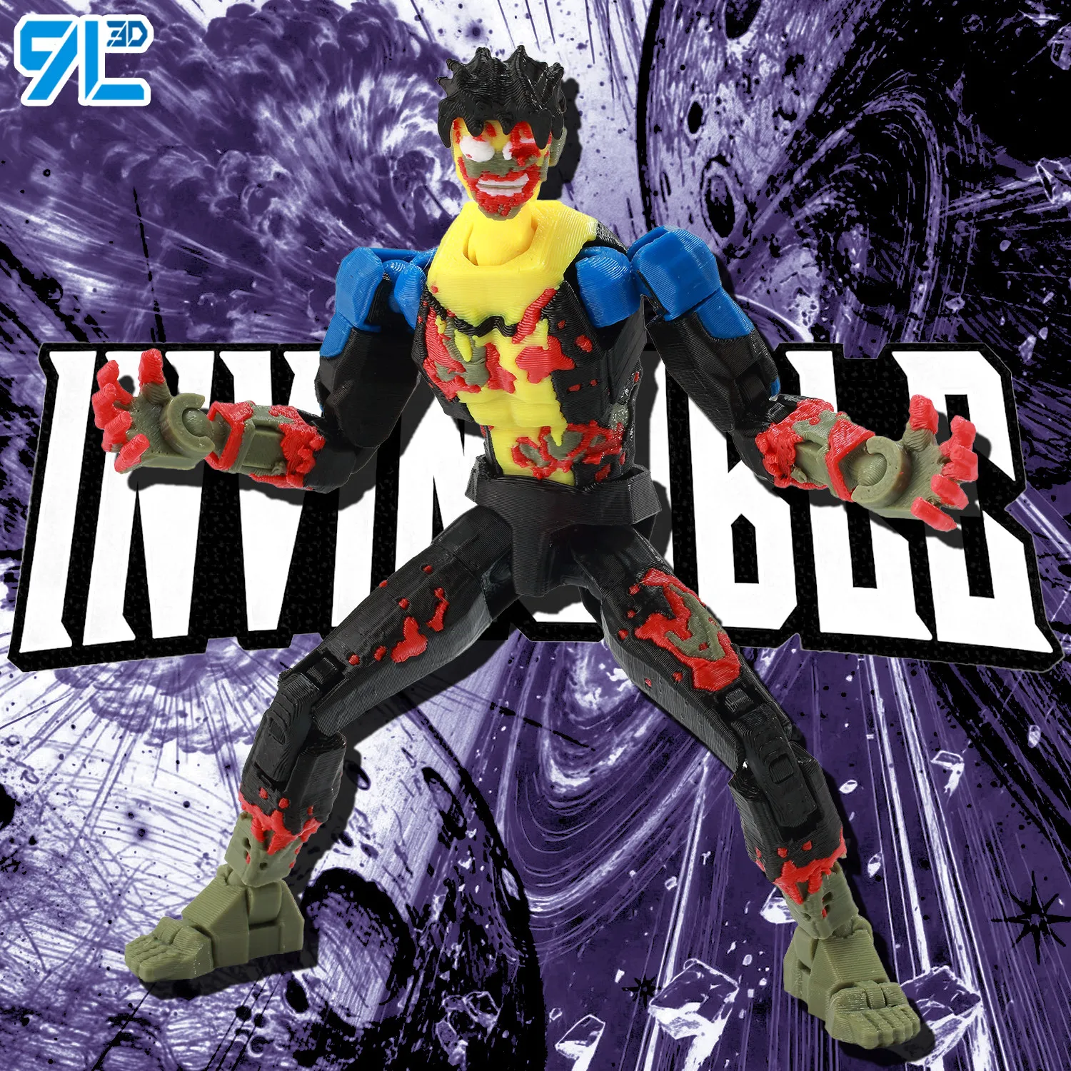 Invincible Anime Surrounding Model Zombie Mark Grayson Action Figure 3D Printing Desktop Decoration Ornaments Best Birthday Gift