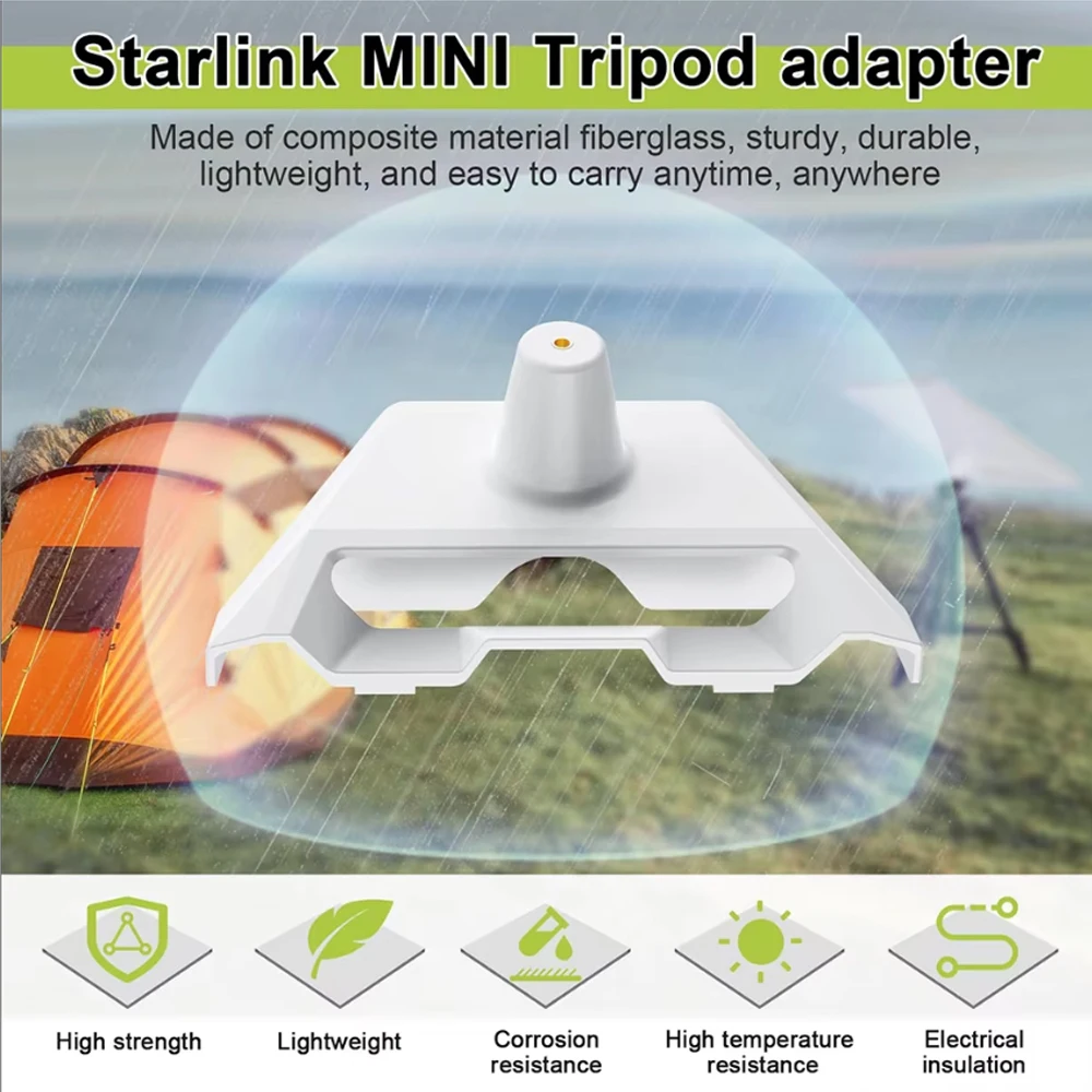 حامل محول، متوافق مع طبق Starlink Mini، حامل كأس الشفط وحامل ثلاثي القوائم، حامل صامولة 1/4 بوصة لـ Starlink Mini