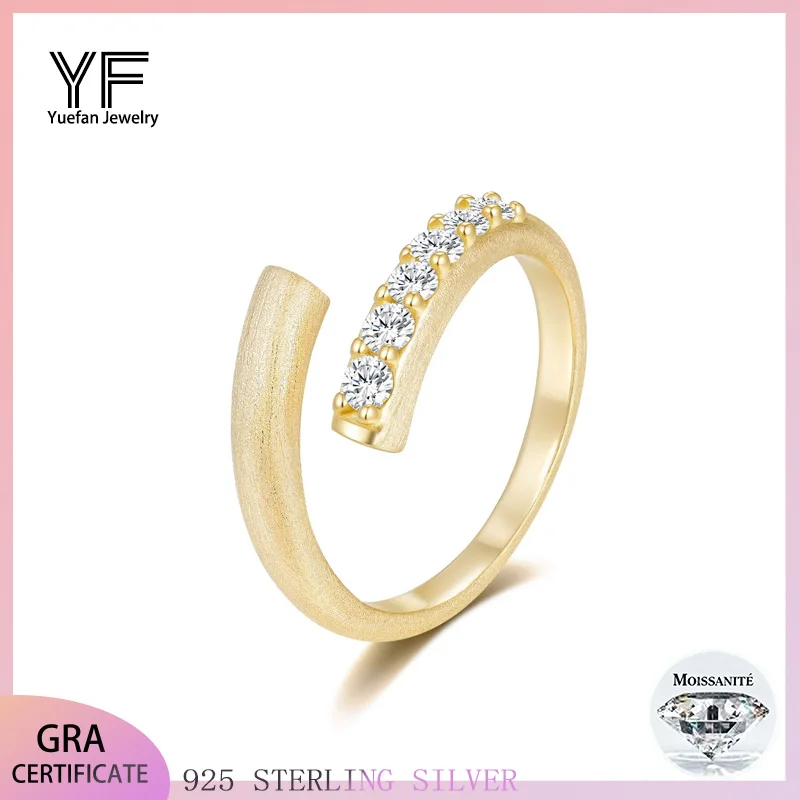 

Регулируемое кольцо из стерлингового серебра 925 пробы для женщин с муассанитом, крестом и звездой, супер блестящее женское кольцо