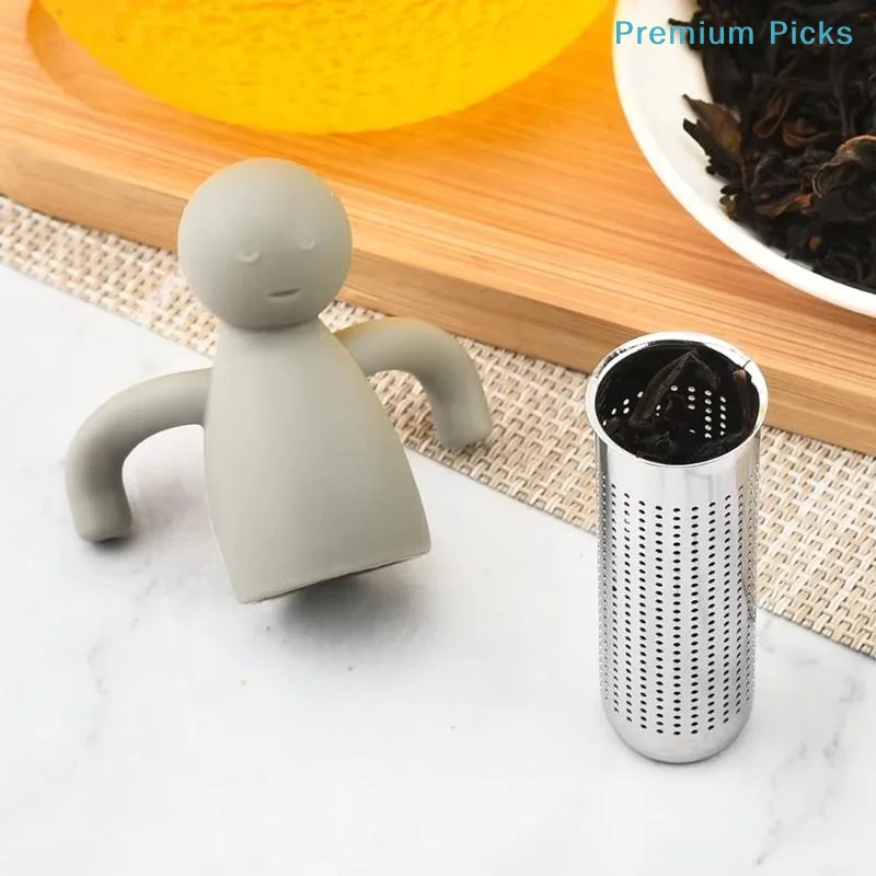 portableStainless Steel Creative Human-shaped Tea Infuser Kitchen Home Use Reusable