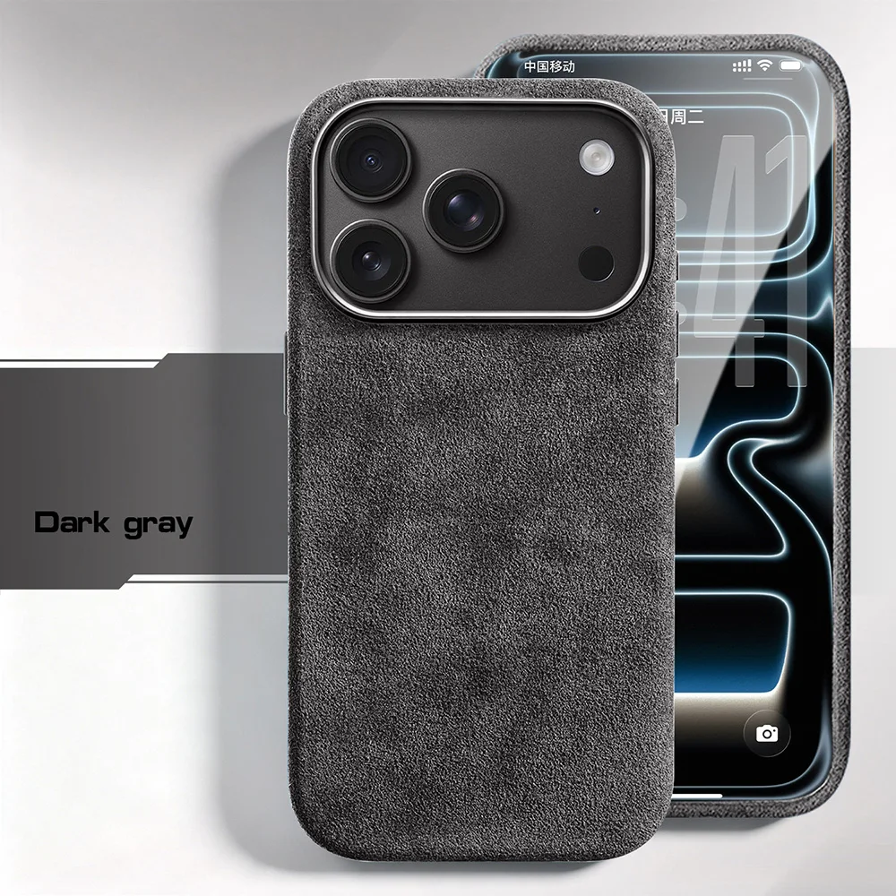 Magnetic Case for iPhone 18 Pro/18 Pro Max Suede Leather Supercar Style Camera Button Control Wireless Charging