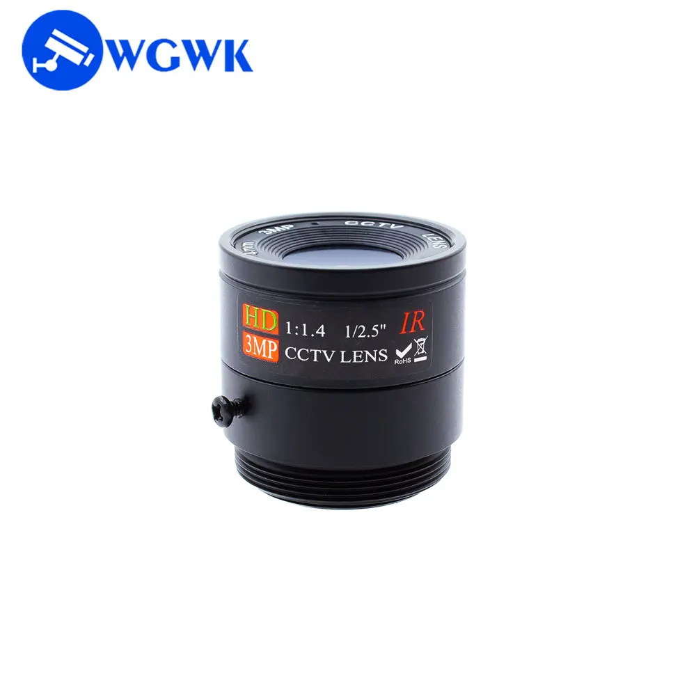 WGWK High Quality Industrial 4mm/6mm/8mm Fixed Focus Lens 1/2.5\