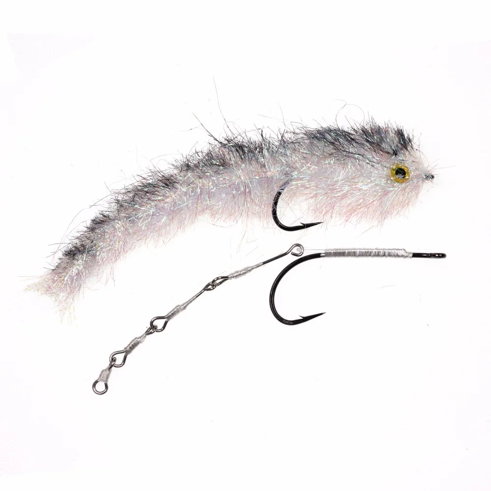 Bimoo 4 Sets Articulated Fish Shank Streamer Fly Tying Shank Pike Trout Fly Tying Material for tying Articulated Fish Streamer