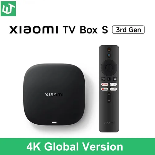Versión Global Xiaomi TV Box S 3.a generación 4K Ultra HD Wifi 6 Bluetooth 5,2 32GB ROM Google TV Asistente de Google reproductor multimedia inteligente