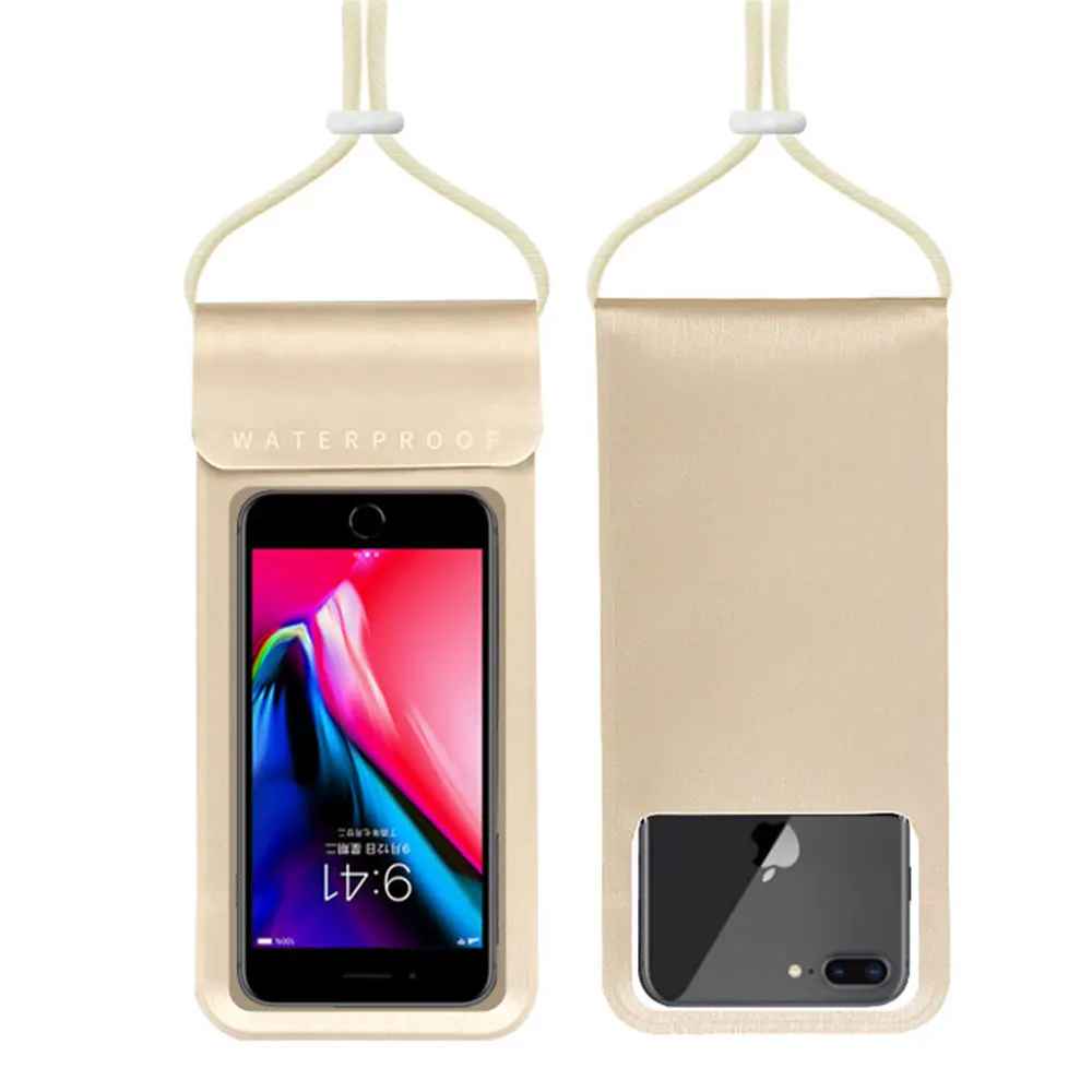 Natureifa-Sac à dos de sport étanche pour femme, étui pour téléphone de plage, natation, gym, surf, taille sèche, bateaux, camping, plongée, transparent fuchsia