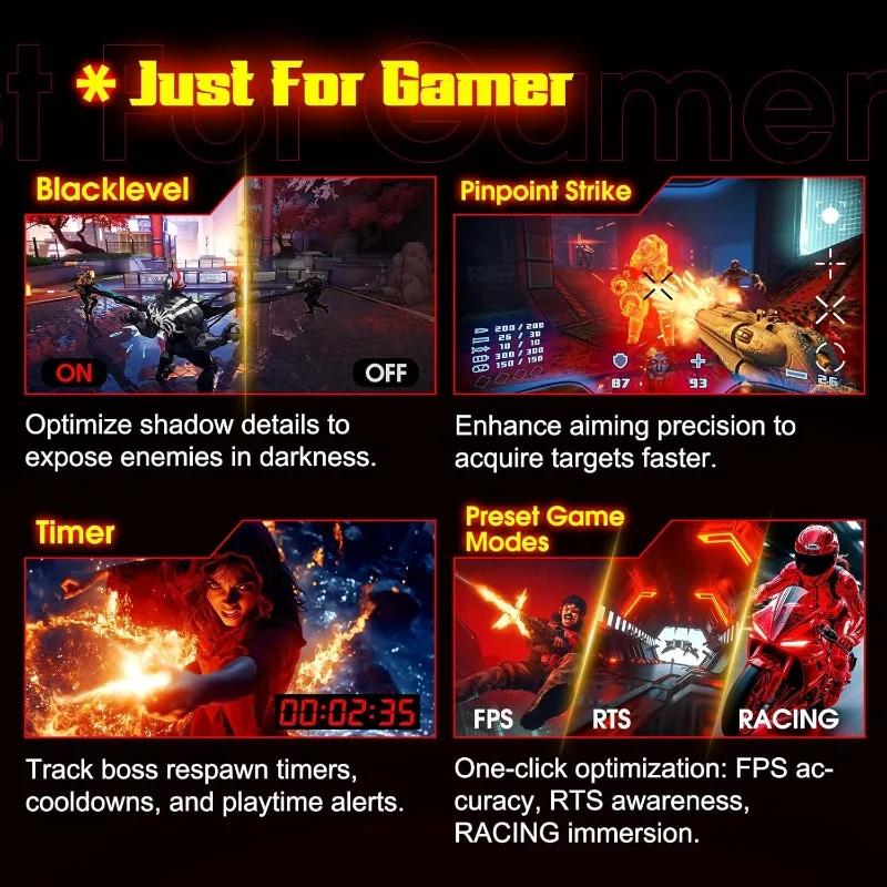 شاشة ألعاب UWQHD فائقة العرض 34 بوصة 3440 × 1440 بكسل 240 هرتز، شاشة منحنية 21:9 2K 1500R، فاي سريع، PIP/PBP، AI Crosshair، AIPQ