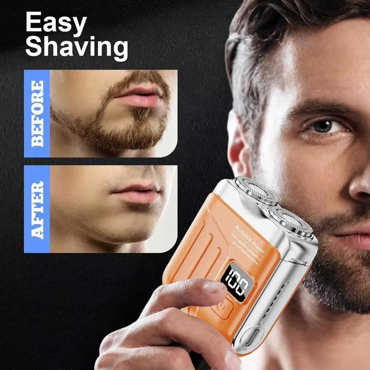

Cordless Electric Shaver R-19, Ultra 9000 RPM, 180-Day Long Battery, Smart Anti-Pinch, Quick Charge, Waterproof & Easy Clean