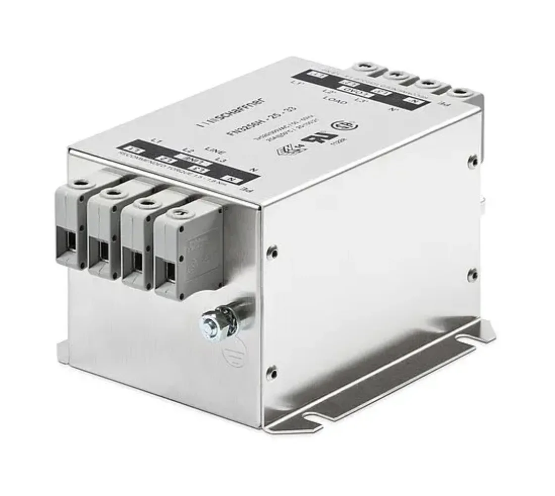 

Компактный 3-фазный фильтр FN3256 для промышленного оборудования, 64А 520В переменного тока, нейтральный, FN3256H-64-34, сетевые фильтры RFI LC RC 3-го уровня