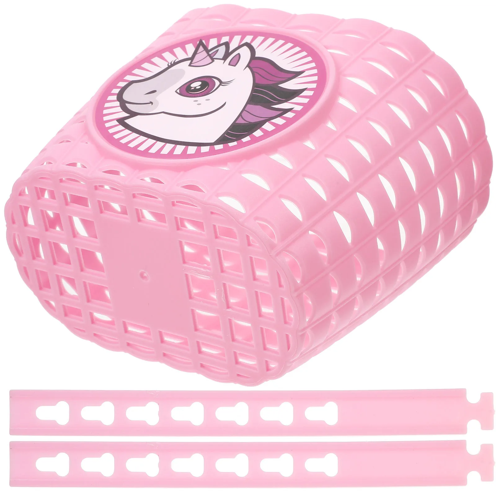 

Kids Bike Front Basket Plastic Lightweight Cartoon Train Design Storage for Scooter and Folding Bikes Universal Handlebar