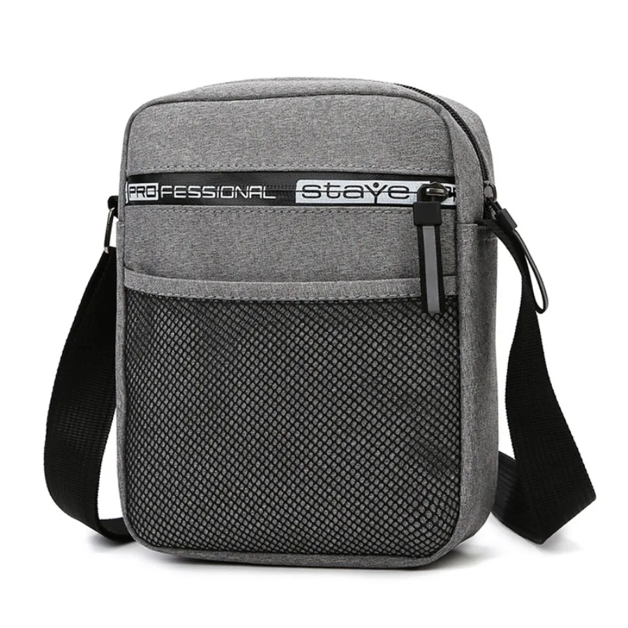 Casual Men's Shoulder Bag Crossbody Bag Portable Storage Coin Pocket Power Bank Holder Small Backpack Phone Case