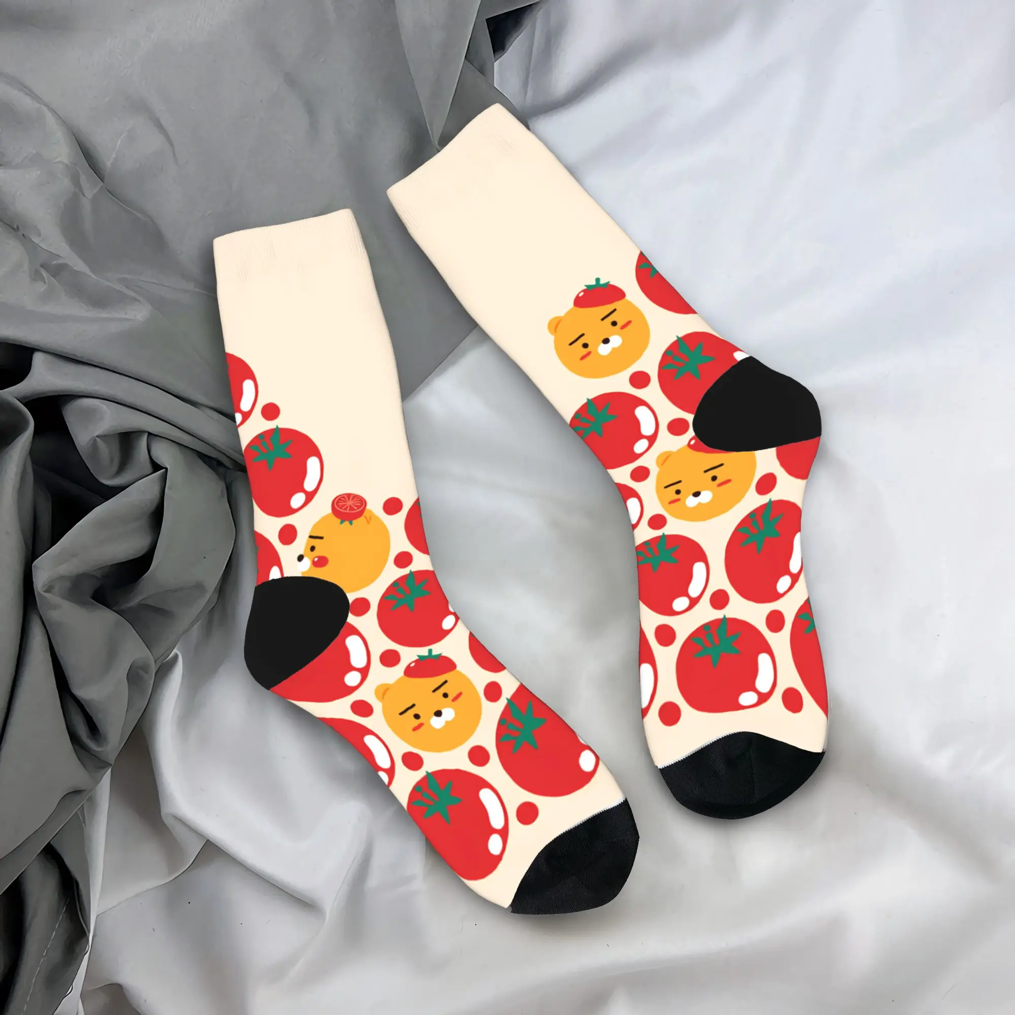 Meias de casal k-akaos f-friends choonsiks meias de inverno gótico meias macias impressas correndo esportes meias antiderrapantes