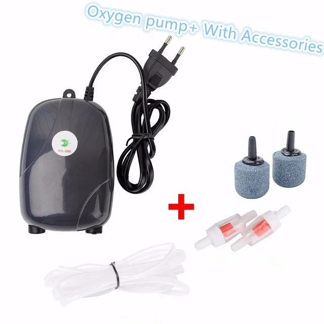 Akwarium pompa powietrza akwarium Mini cichy kompresor pojedyncze podwójne gniazdko pompy tlenu akwaria akcesoria wodne 220V 3W 5W