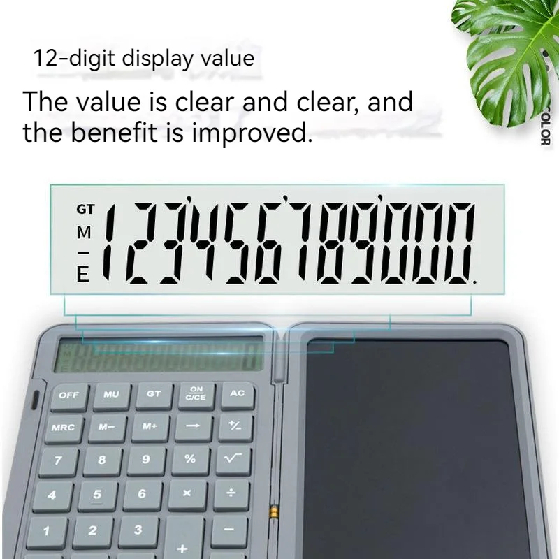 Newyes Student Exam Portable Science Calculator Lcd Handwriting Pad 12 Digit Display Screen And Anti Deletion BusinessCalculator