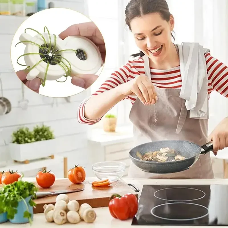 مفرمة البصل الأخضر للمطبخ ، زهر البرقوق ، جهاز تقطيع البصل ، آلة تقطيع الفولاذ المقاوم للصدأ ، مفرمة طعام ، مبشرة خضروات ، قطاعة #1