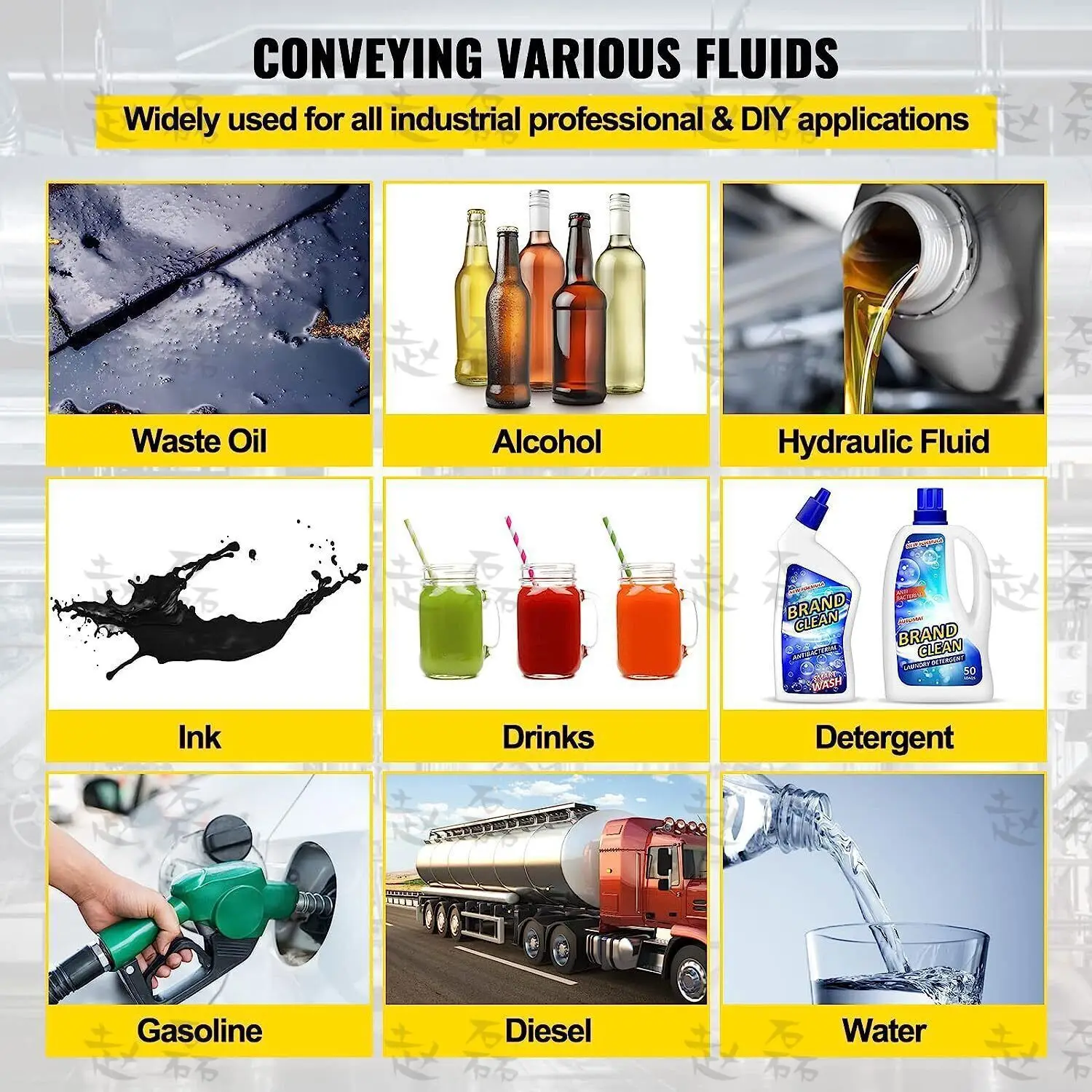 Air-Operated Double Diaphragm Pump 1" Inlet Outlet Petroleum Fluids 35Gpm 120Psi Heavy Duty Pneumatic Diaphragm Transfer Pump