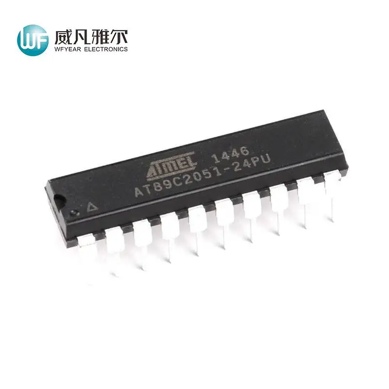 100% New AT89C2051-24PU 8-Bit MCU Microcontrollers Electronics Components