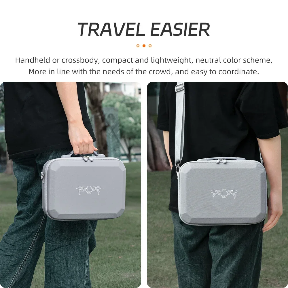 Storage Box for DJI Mini 2/Mini 2 SE/Mini 4K Carrying Case Mini2/2SE Drone Bags Accessories PU Leather Splash-proof Shoulder Bag