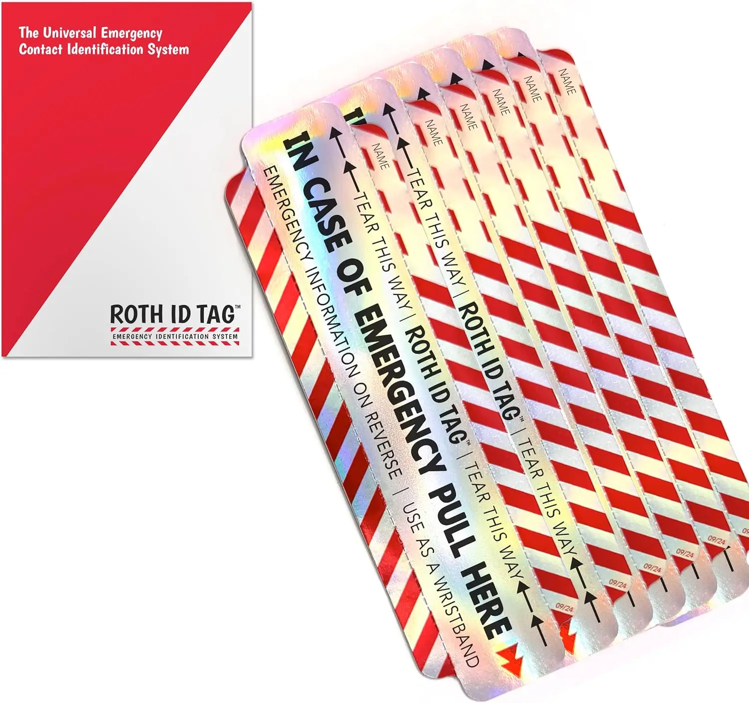 

Комплект аварийной идентификационной бирки для автомобильных сидений, колясок, инвалидных колясок и многого другого - система семейной безопасности