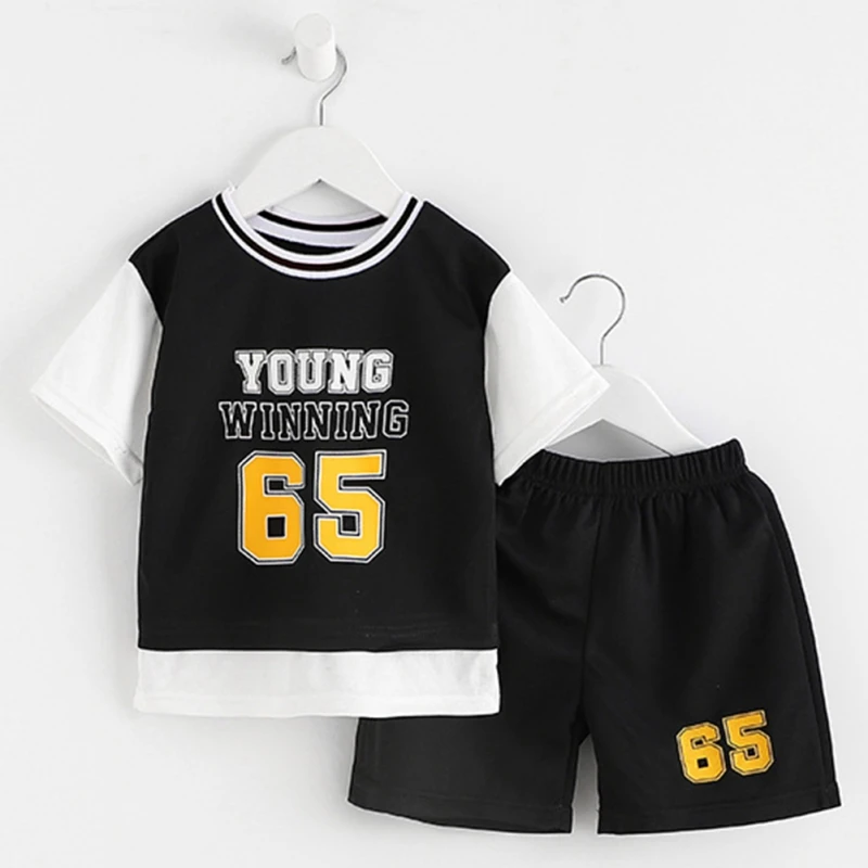 Children Sets Summer Short Sleeve Basketball T-shirts Shorts for Children Clothing Quick-drying Sport Tank Tops Kids Clothes