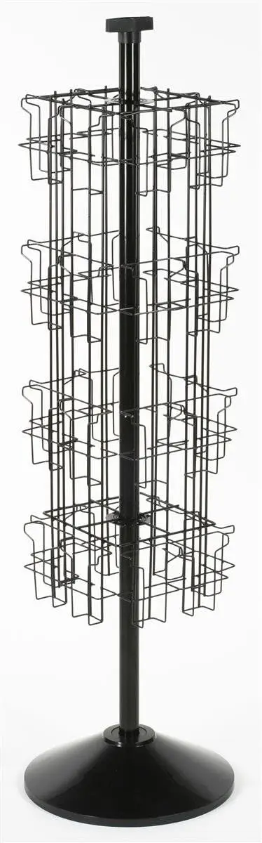 Wire Rotating Display Rack with 32 Pockets for 4 x 9 Brochures, 57 