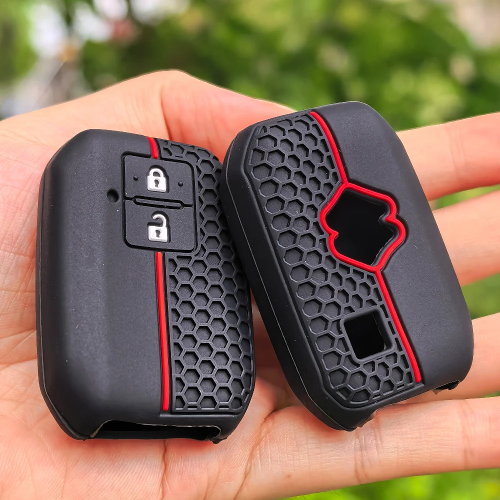 

Silicone Car Key Case Cover For Suzuki Swift Wagon R Jimny Sierra Spacia Ertiga 2 Buttons Auto Key Fob Shell Protect Accessories