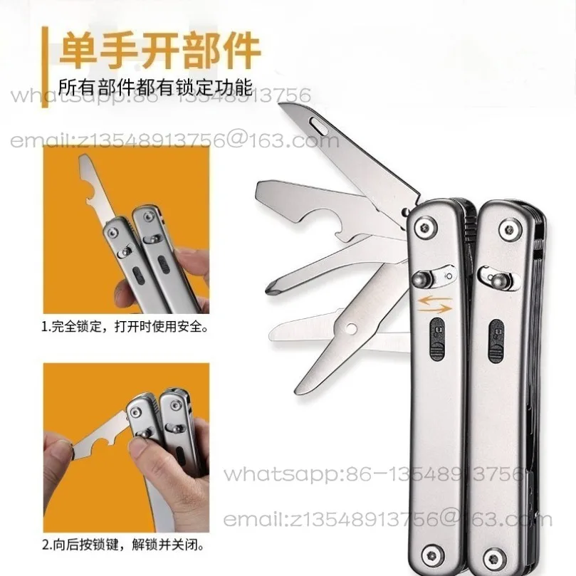 S804 Multifunctional Free Build Multifunctional Combination Outdoor Camping Removable Back Clip Pliers