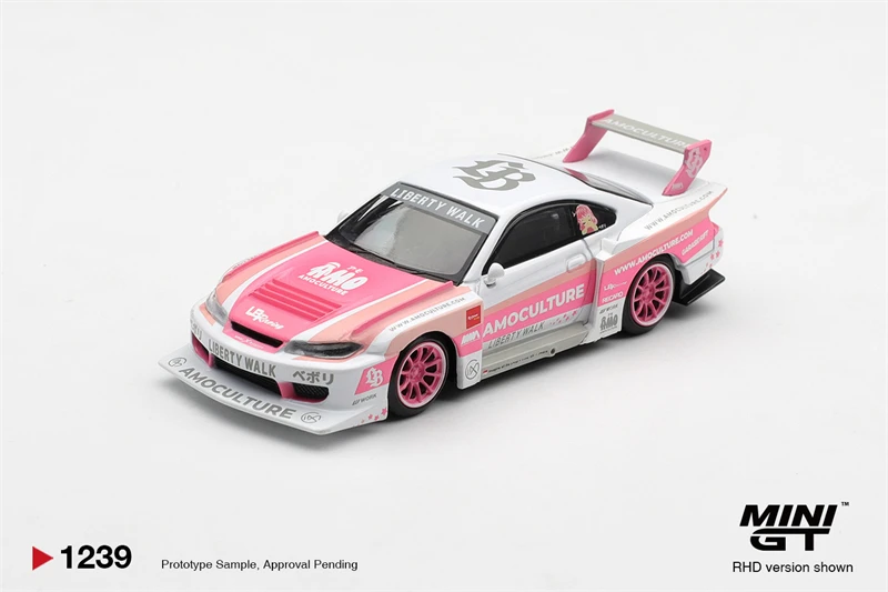 MINI GT 1:64 SILVIA S15 / Huracan / Z3 / 2000GT / RB19 / W16 / Kaido House AE86 V1 / Mustang Diecast Model Car