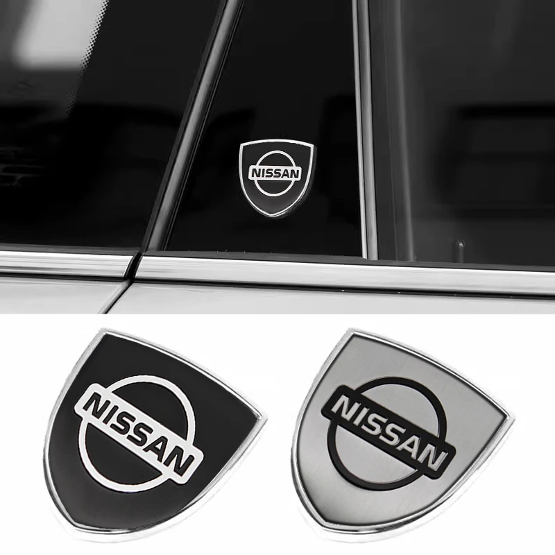 3D Metal Chrome Car Window body Emblem Badge Sticker Decal for Nissan X-trail Qashqai Note Juke Sentra Patrol Navara Micra Nismo