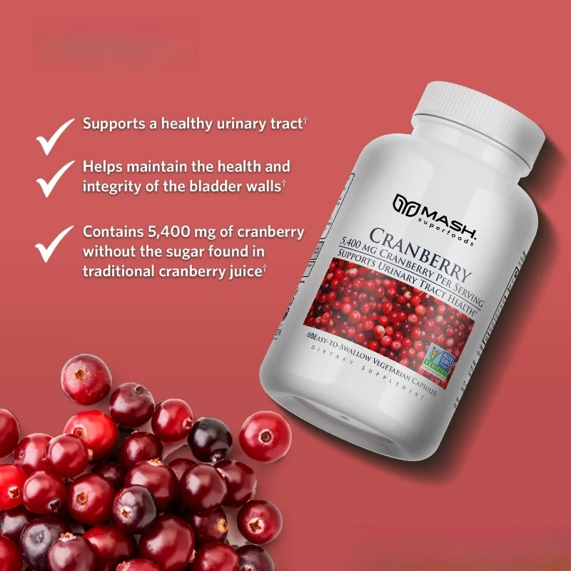 Organic Cranberry 25:1 Extract, 25,000 Mg Strength, 120 Capsules, Standardized, Concentrated 25X Extract