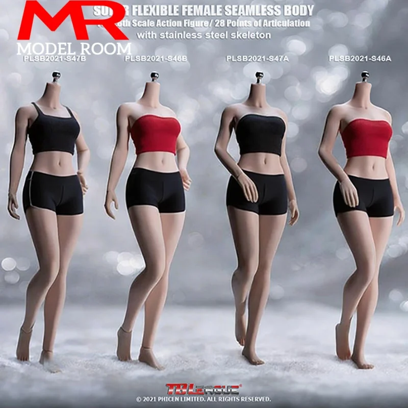 

TBLeauge PLSB2021-S46 S47 1/6 Female Small Bust Seamless Body 12inch Soldier Pale Suntan Super Flexible Action Figure Body Model