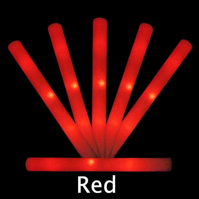 1-50PCS LED Glow Sticks Bulk Kleurrijke RGB Glow Foam Stick licht Stick Cheer Tube Donker licht voor concerten Verjaardag Bruiloft