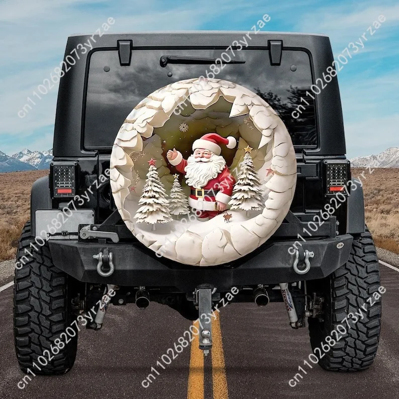 

Santa Christmas Various Models Spare Car Tire Cover Sand Dust Prevention Protect Wind Rain Tire Cover Sturdy Durable Tire Covers