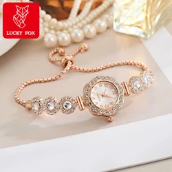 New Luxury Small Disc Diamond Women Watch Bracelet Fashion Simple Women Versatile Chain Quartz Watch Women Jewelry Reloj