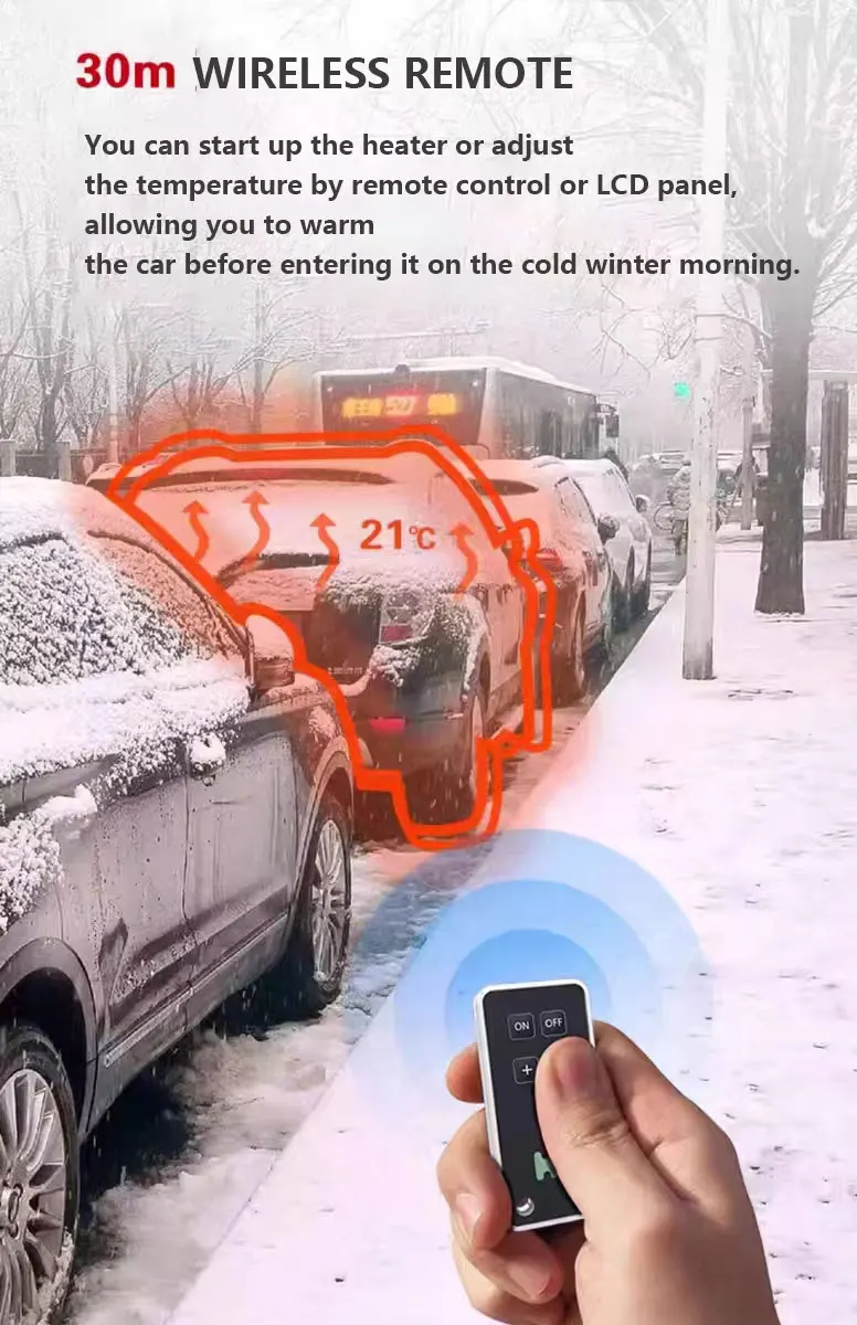 سخان ركن ديزل الكل في واحد 2 كيلو وات، نظام تسخين هواء متعدد الوظائف ممتاز 12 فولت مع تقنية ألمانية متقدمة للشاحنة وال R #4