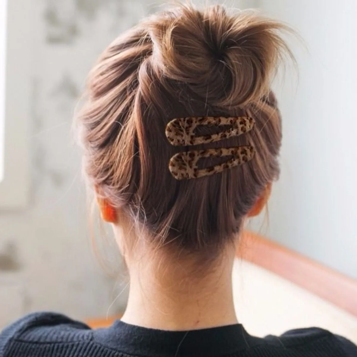 2pcs Leopard Print Plush BB Clips Korean Broken Hair Side Clips Versatile Temperament Children Bangs Clip Women Styling Tools