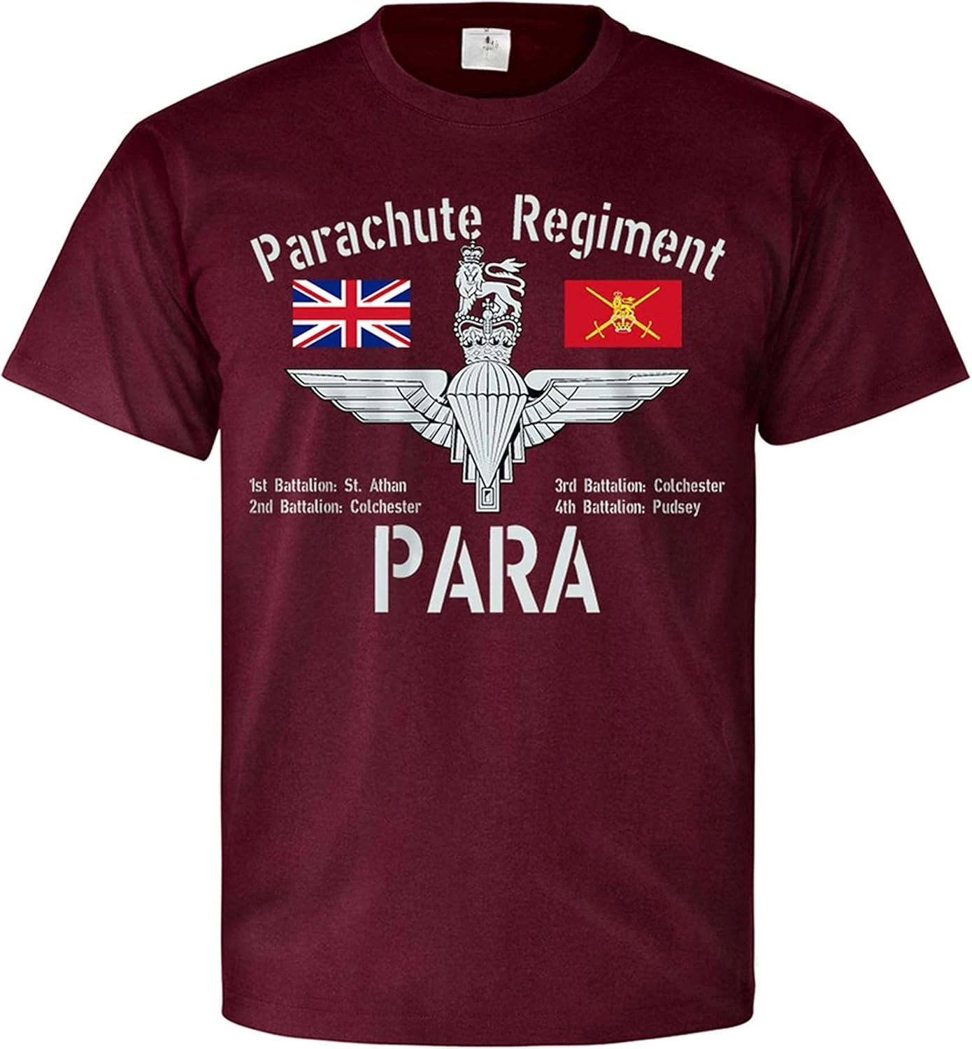 Parachute Regiment British Army Men T-shirt Short Sleeve Casual 100% Cotton Shirt