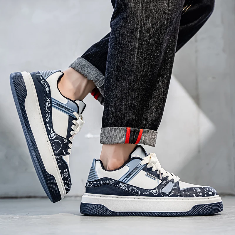 أحذية رجالية عصرية متعددة الاستخدامات، الطبعة الكورية، ملابس رجالية على طراز الشارع، ملابس الحضور اليومي
