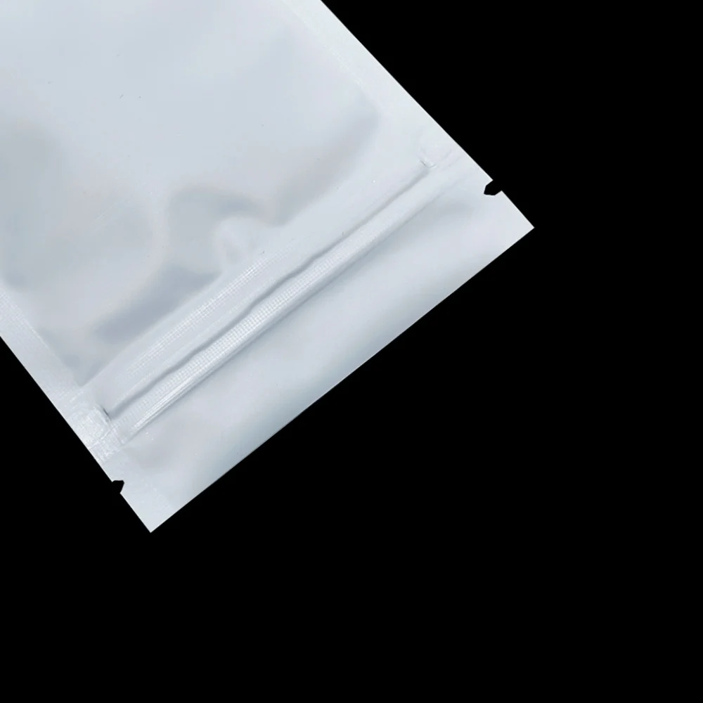 100pcs/lot Matte Clear Zip Lock Plastic Bag Aluminum Foil Bags Resealable Frosted White Mylar Ziplock Foil Food Storage Pouches