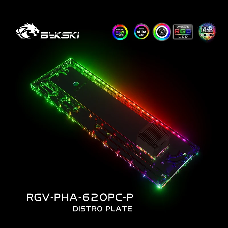 Bykski Case Distro Plate For Phanteks 620PC Waterway Board Cooler Custom For Intel AMD CPU Water Block And Video Card Cooling