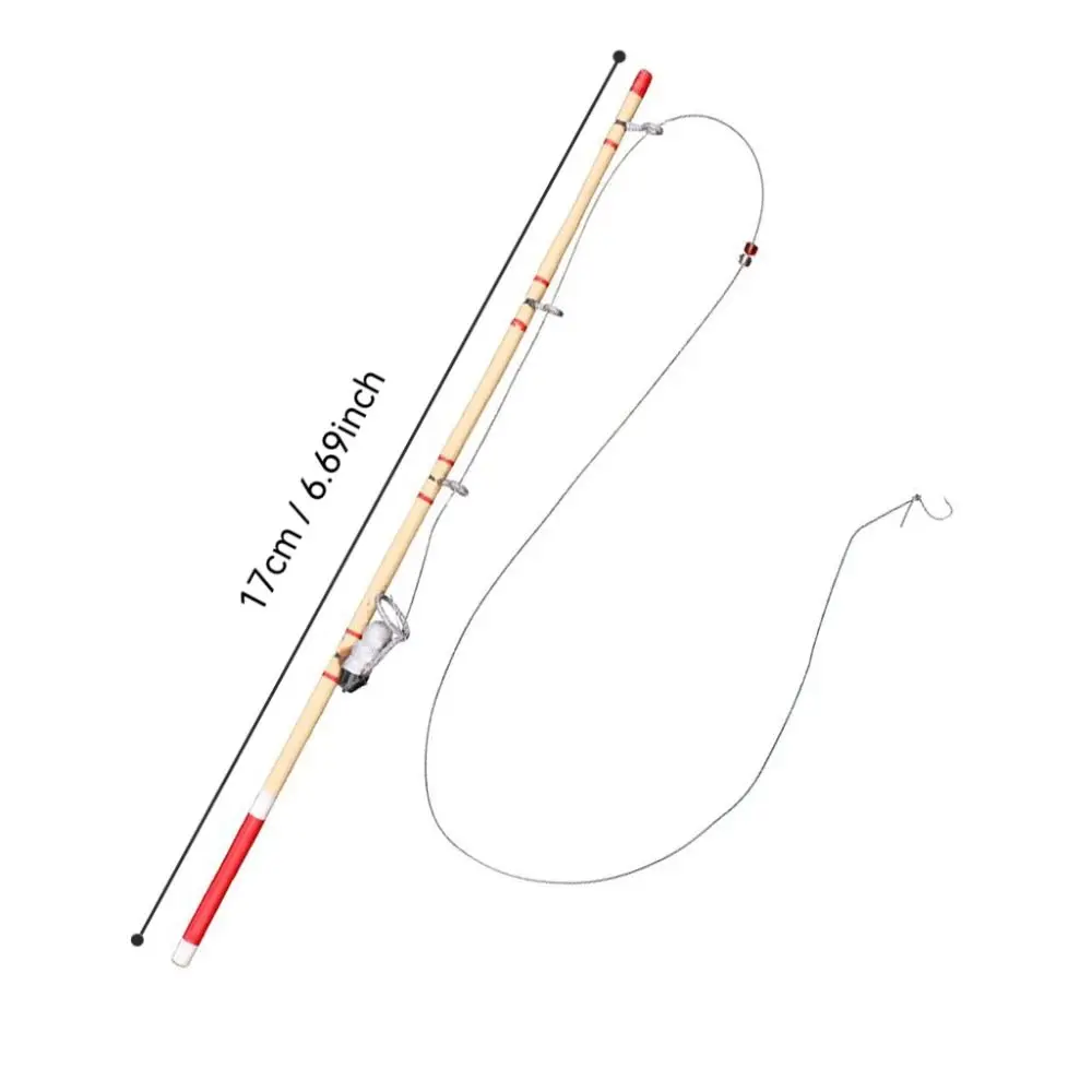 1 قطعة 17.5 سنتيمتر مصغرة الصيد أداة الصيد رود الأسماك القطب نموذج الحياة المشهد لعبة دمية اكسسوارات الديكور المشهد الصغير #6