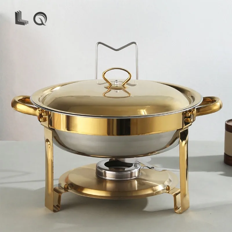 Luxury 5L New Design Hanging Food Warmer Set Buffet Dish Decorative Chafer Dish Fancy Silver Gold Chafing Dish Warming Holding