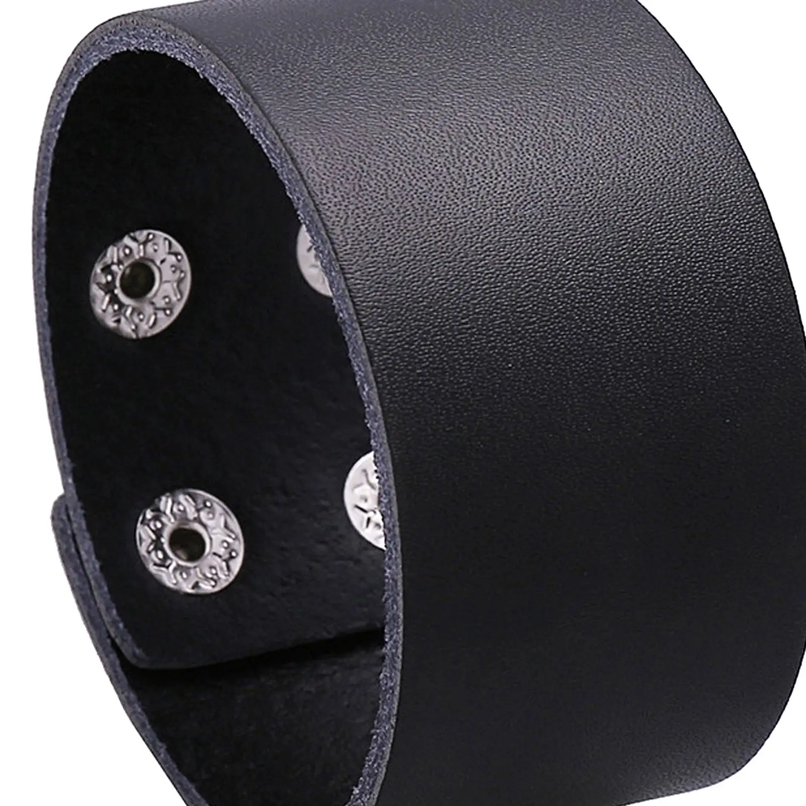 Adjustable Wristband Punk Single Layer Gifts Handmade Cuff Bangles Buckle Bracelet for Sportswear Birthday Father Husband Girls