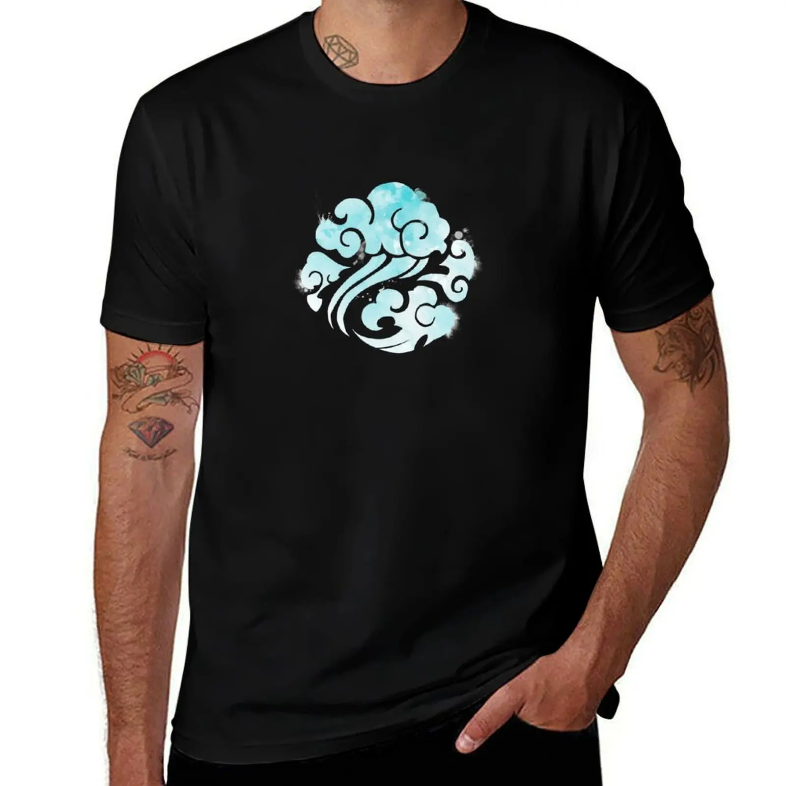 

The Gusu Lan Sect in Watercolor Style T-Shirt t shirt men 100% cotton luxury brand t shirts for man pack cotton T-Shirt