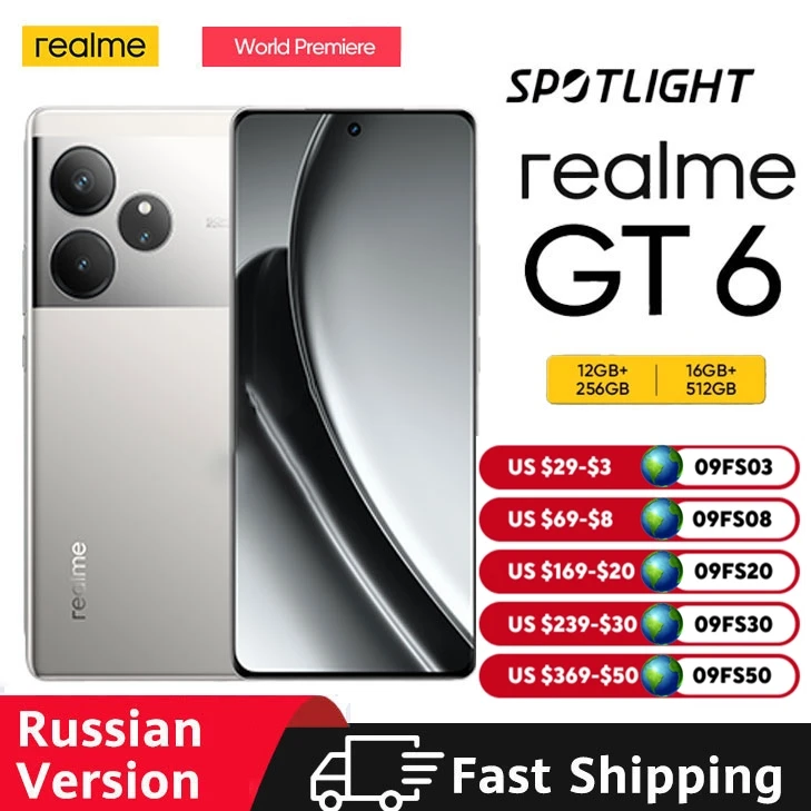 Realme-Smartphone GT6 version russe, Snapdragon 8s, Isabel 3, batterie 5500 W 120 mAh, écran 6.78Hz 6000nit, 5G, NDavid