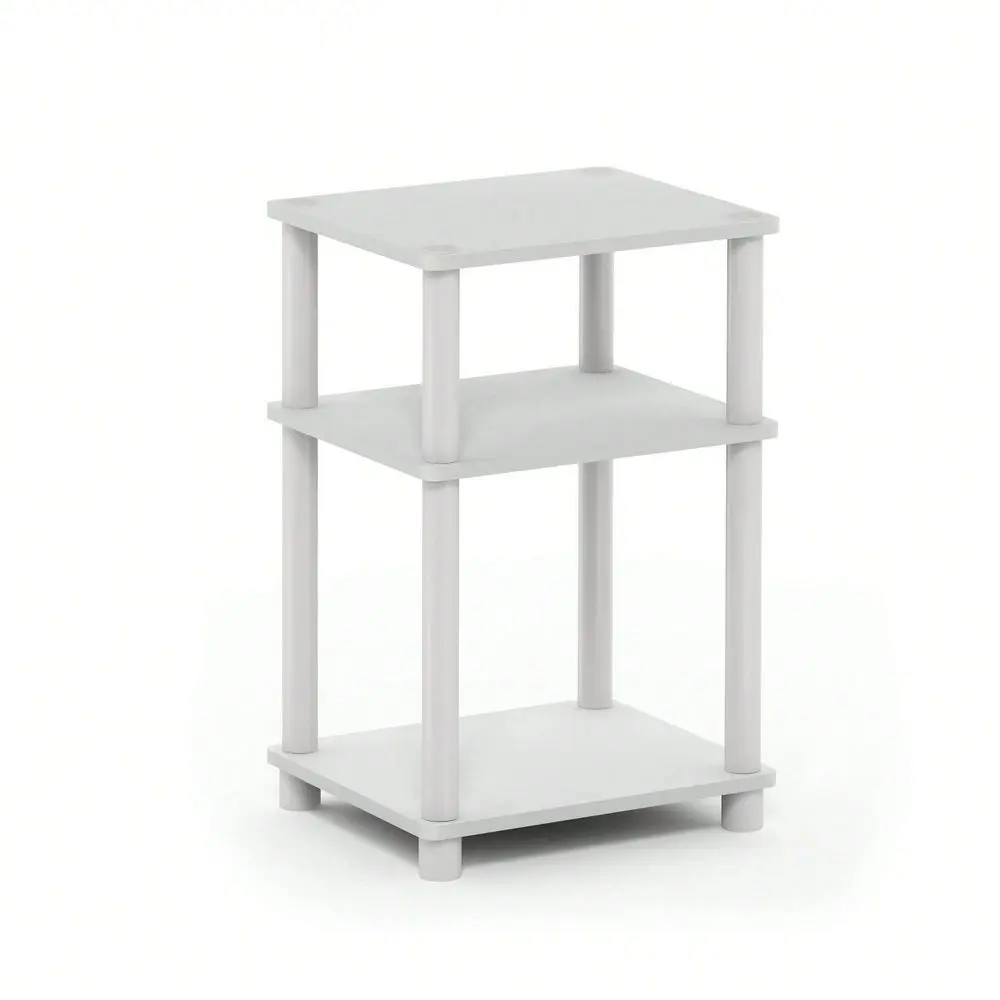 

2Tier End Table Set Nightstand With Stainless Steel Tubes, 2Pack Moder Side Table ForBedroom Or Living Room, Lamp Table, End Ta