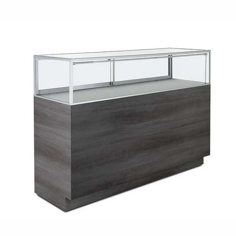 

Custom. Half Frameless Glass Sliding By Display Cabinet, Lockable Display Cases