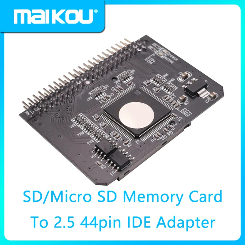 SD/Micro sd Memory Card to 2.5 44pin IDE Adapter Reader For Laptop